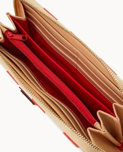 Chevron Large Zip Around Wallet