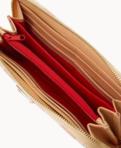 Chevron Large Zip Around Wallet