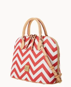 Chevron Zip Zip Satchel