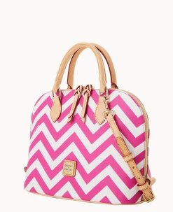 Chevron Zip Zip Satchel