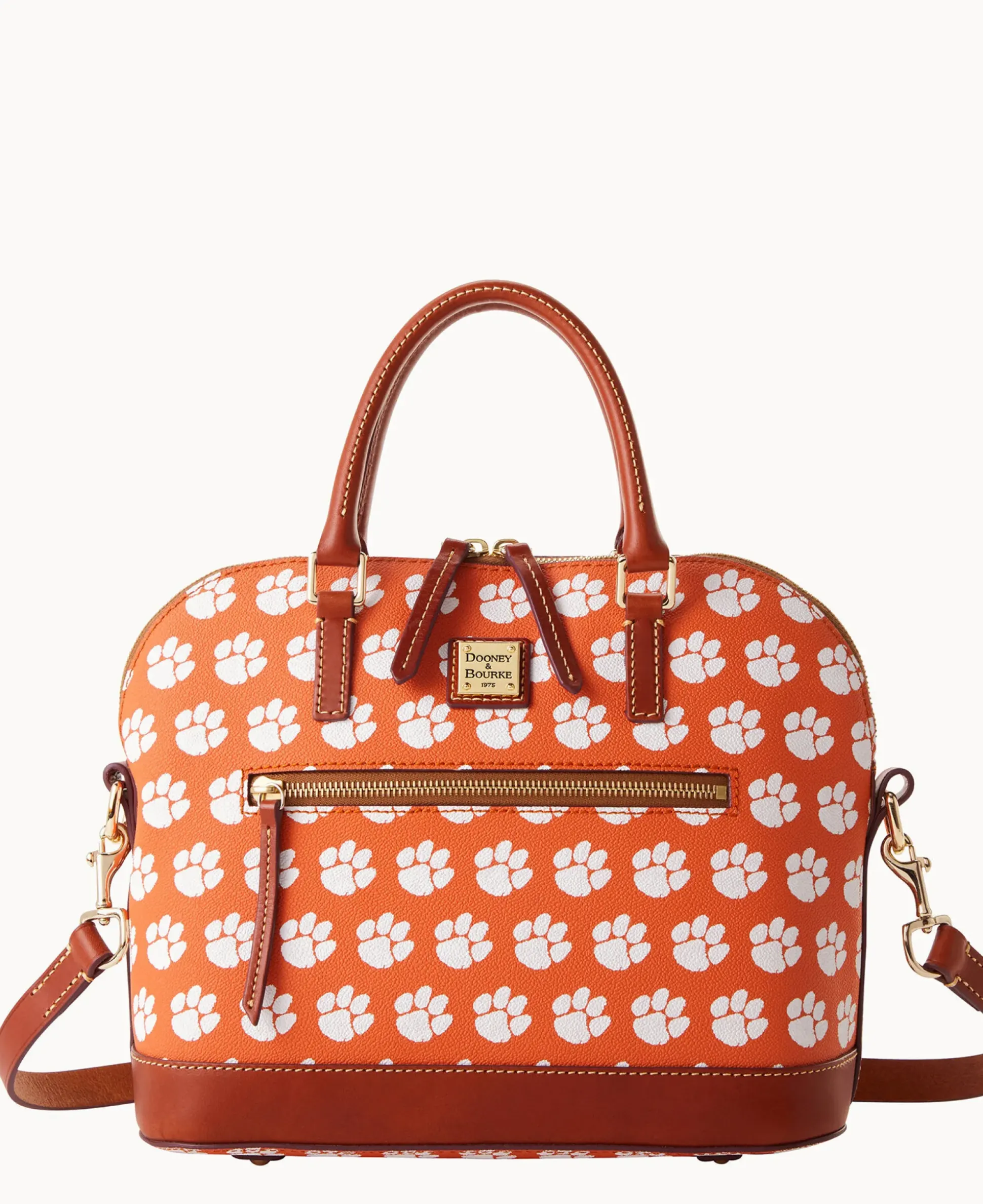 Collegiate Clemson University Domed Zip Satchel