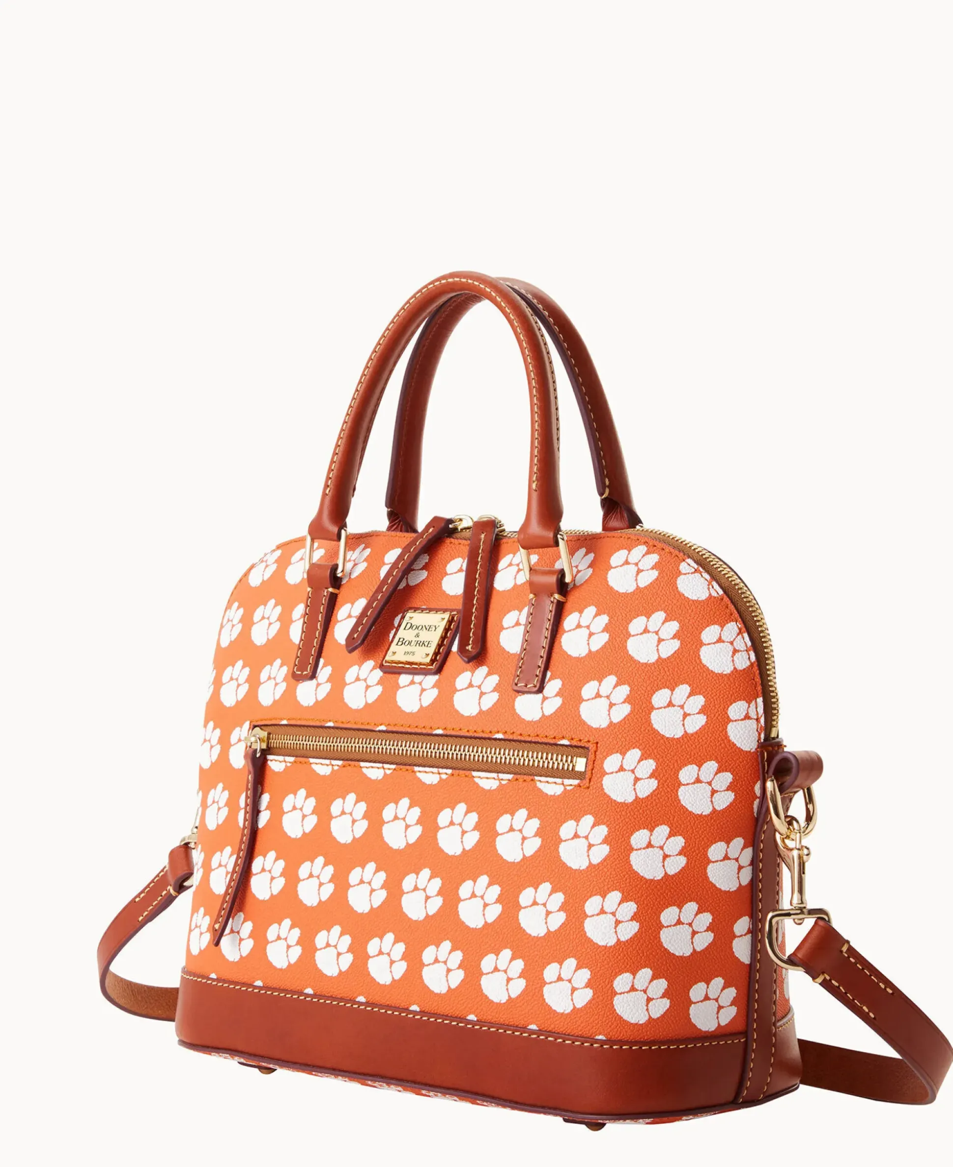 Collegiate Clemson University Domed Zip Satchel