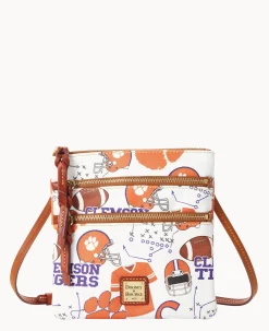 Collegiate Clemson University N S Triple Zip Crossbody