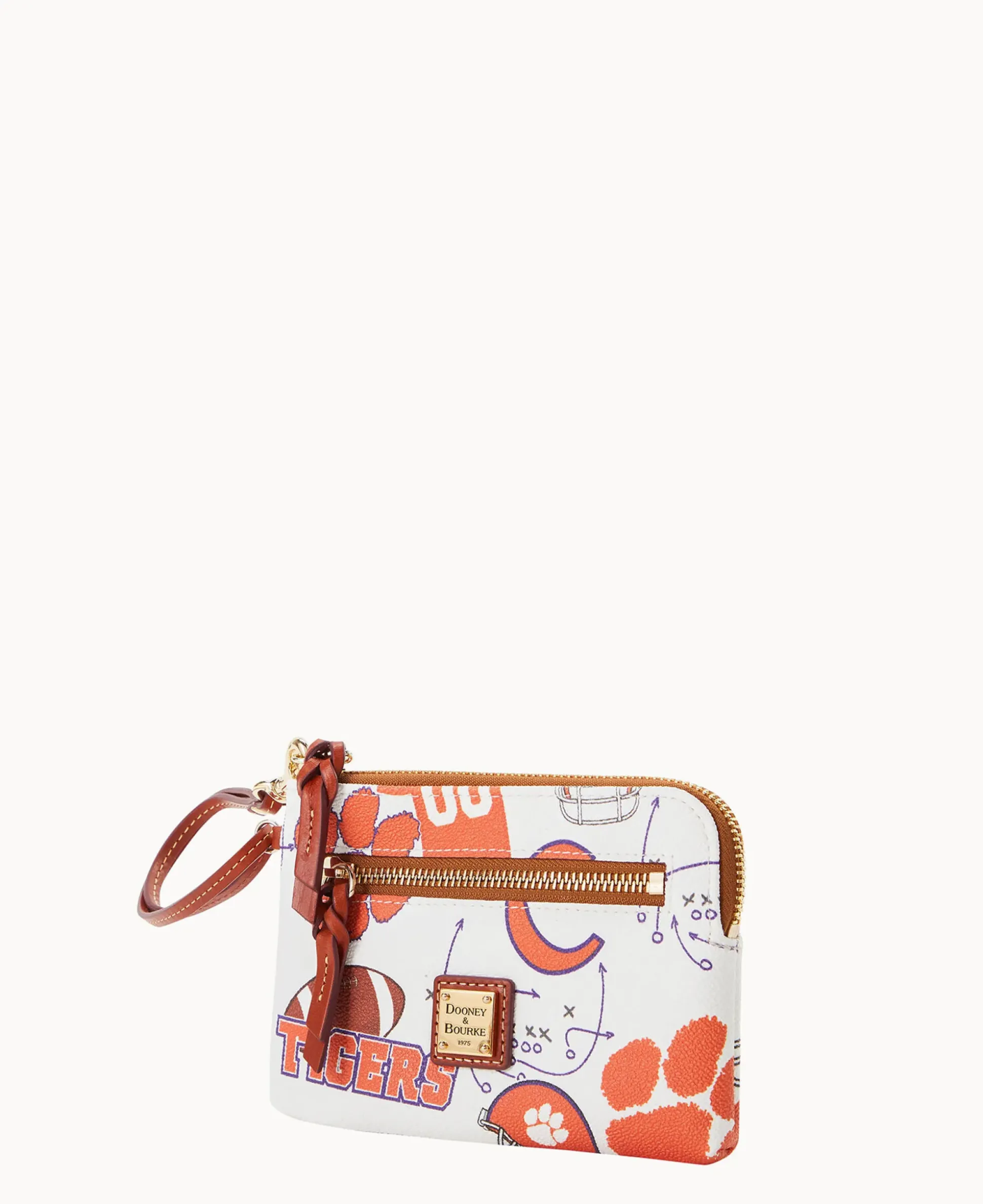 Collegiate Clemson University Zip Around Wristlet