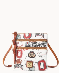 Collegiate Ohio State University N S Triple Zip Crossbody