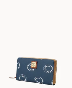 Collegiate Penn State University Large Zip Around Wristlet