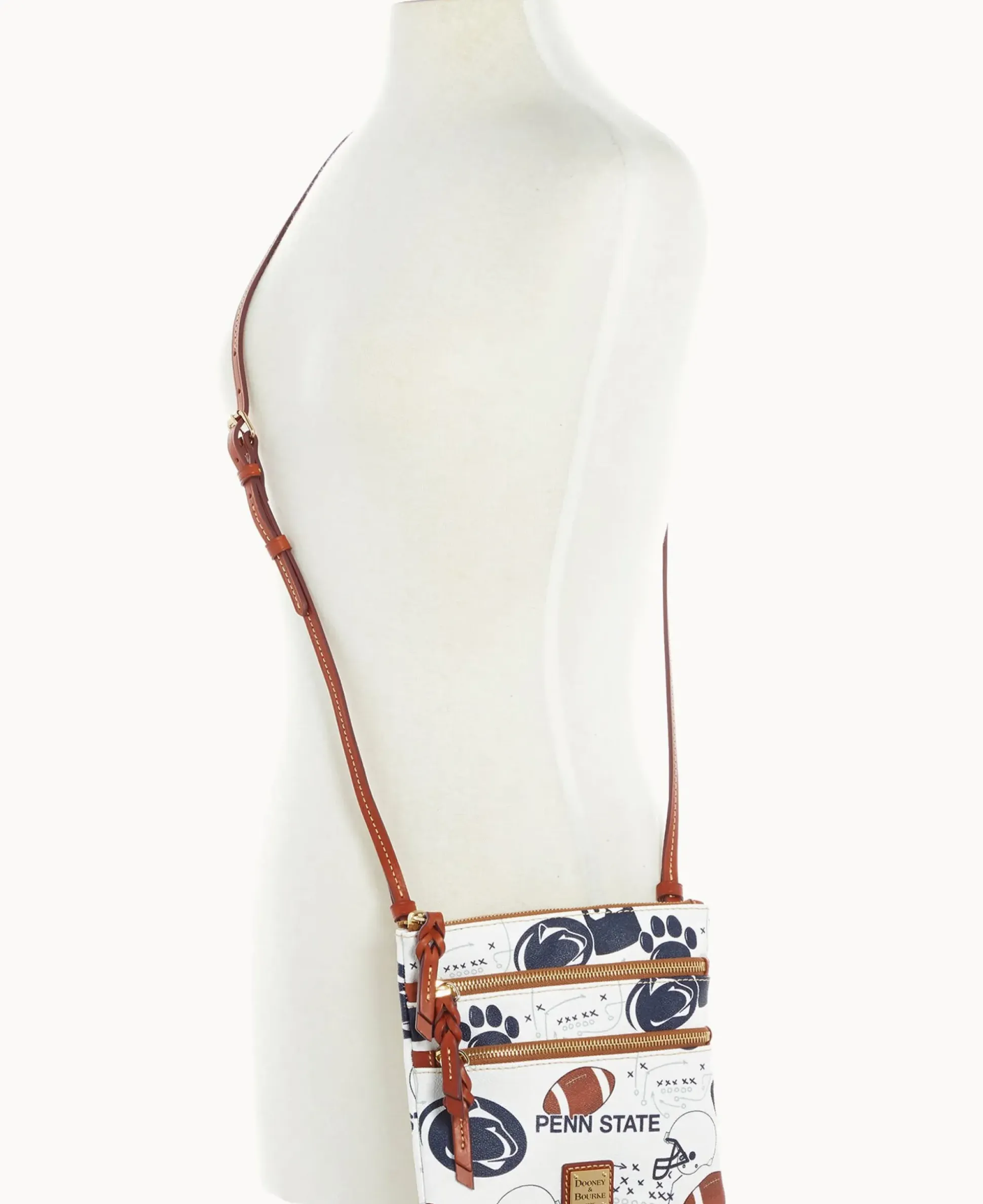Collegiate Penn State University N S Triple Zip Crossbody