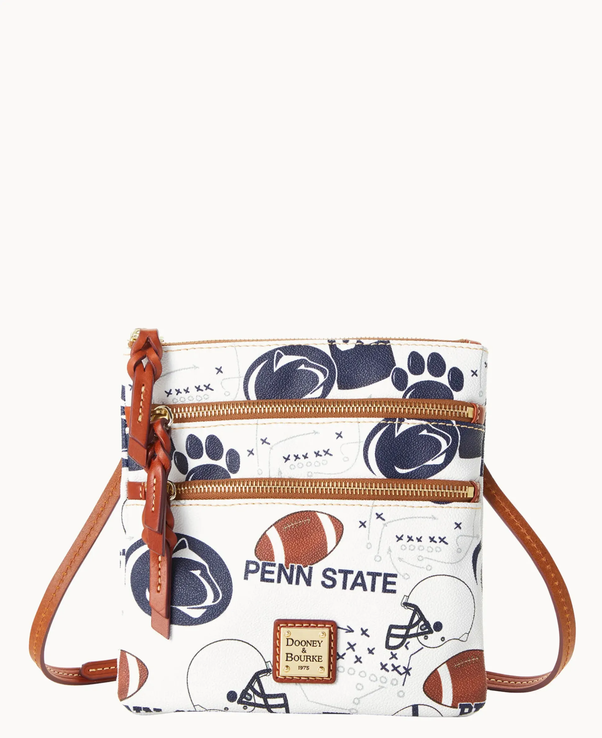 Collegiate Penn State University N S Triple Zip Crossbody