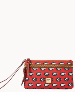 Collegiate University of Georgia Double Zip Wristlet