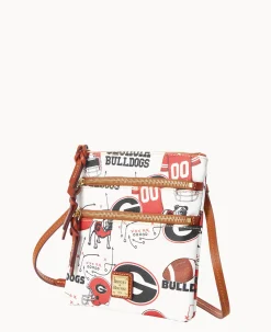 Collegiate University of Georgia N S Triple Zip Crossbody