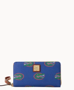 Collegiate University of Florida Large Zip Around Wristlet