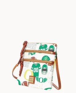 Collegiate University of Oregon N S Triple Zip Crossbody