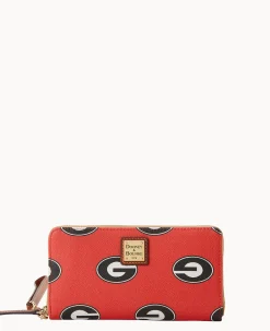 Collegiate University of Georgia Large Zip Around Wristlet