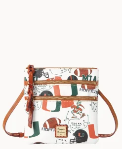 Collegiate University of Miami N S Triple Zip Crossbody