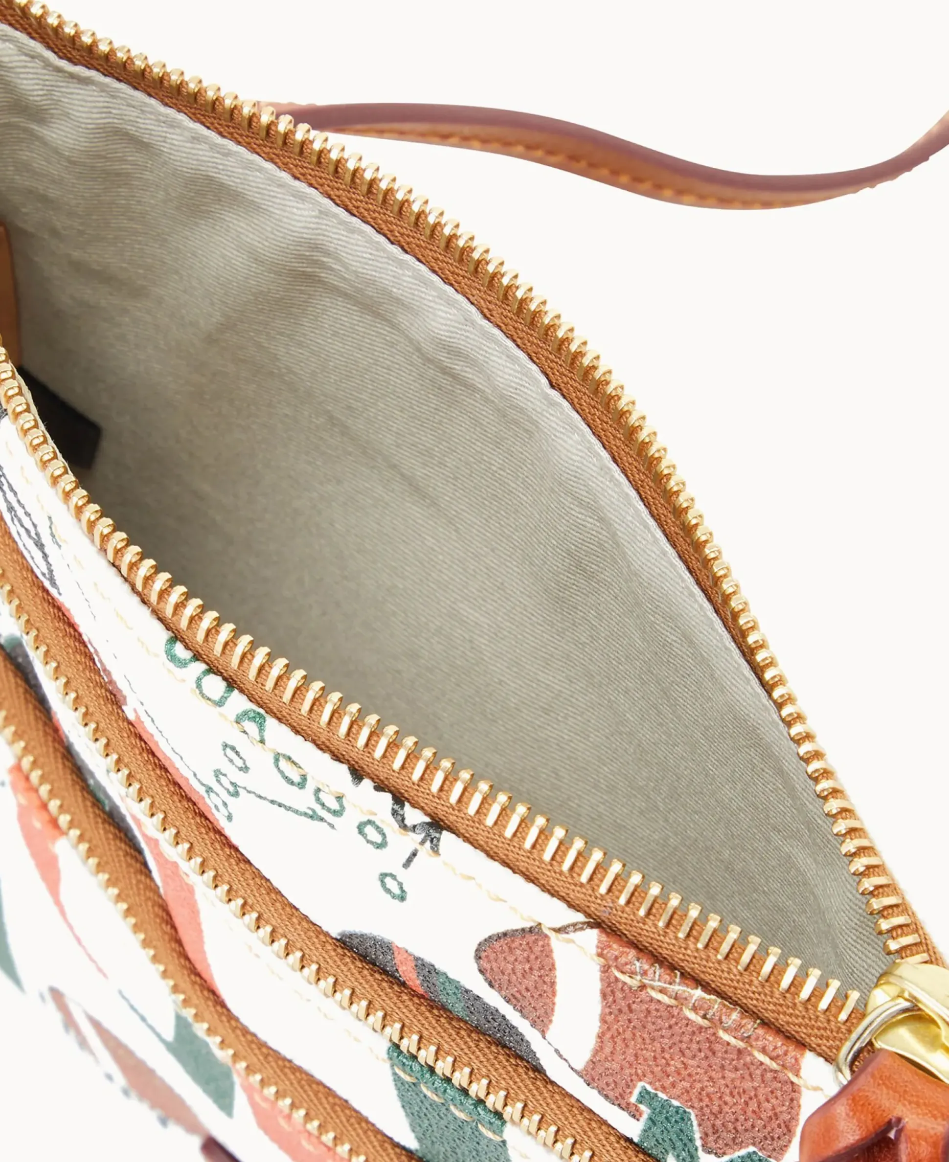 Collegiate University of Miami N S Triple Zip Crossbody