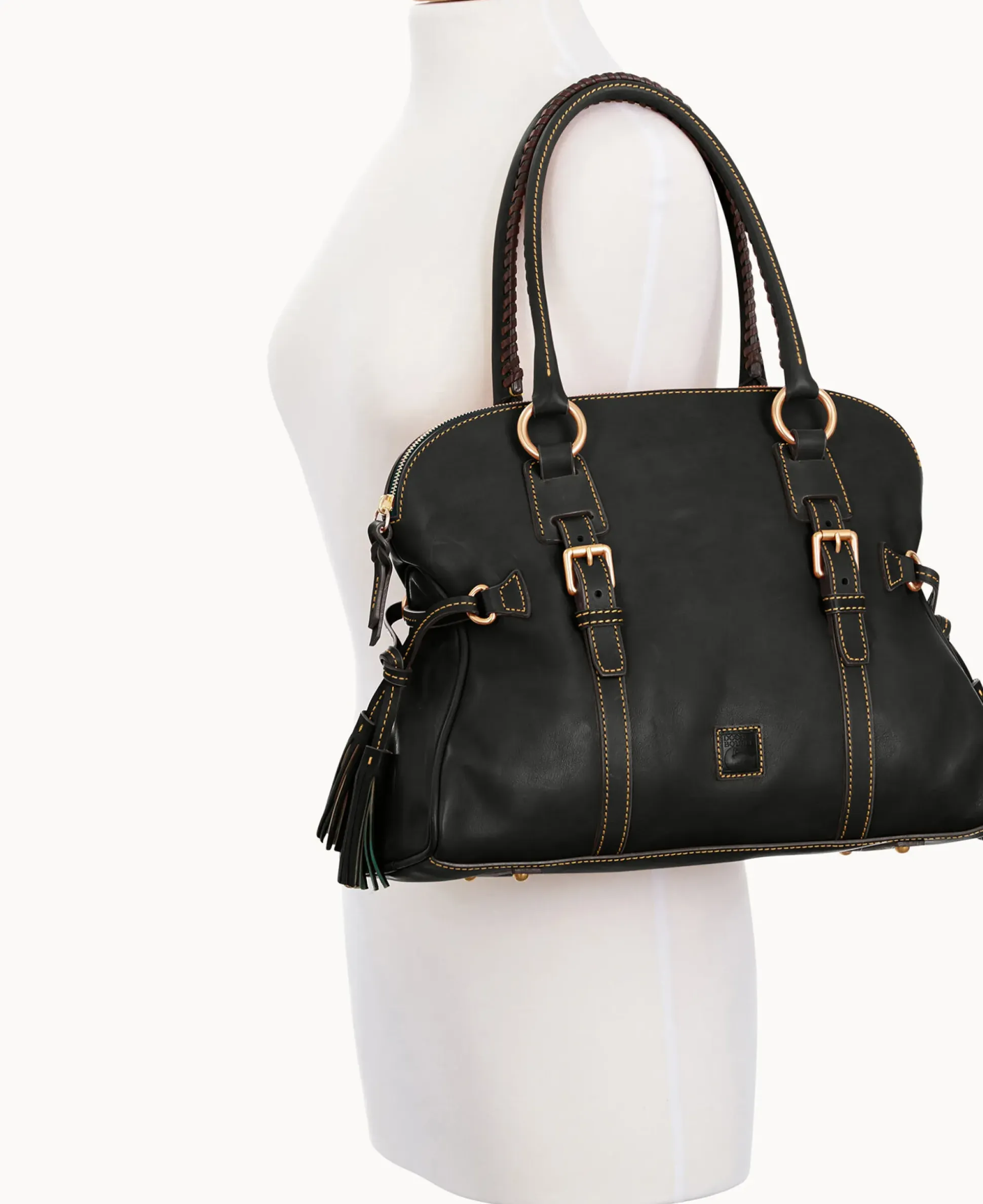 Florentine Domed Buckle Satchel