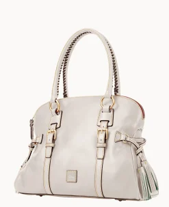 Florentine Domed Buckle Satchel