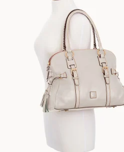 Florentine Domed Buckle Satchel