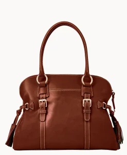 Florentine Domed Buckle Satchel
