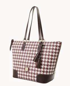 Houndstooth Career Tote