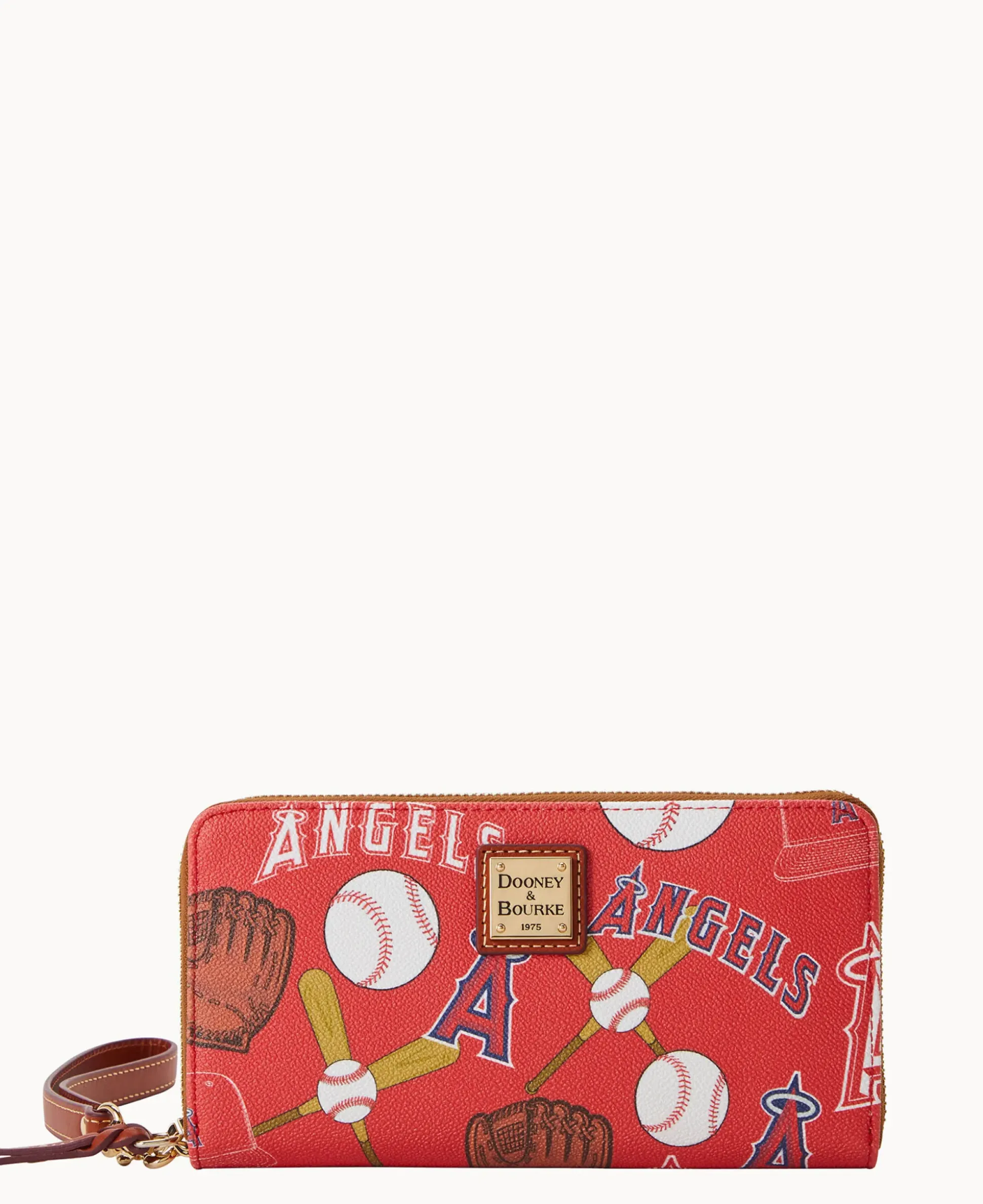 MLB Angels Large Zip Around Wristlet