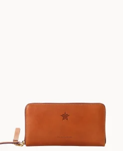 MLB Astros Large Zip Around Wristlet