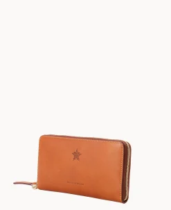 MLB Astros Large Zip Around Wristlet