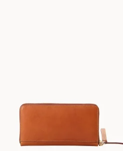 MLB Astros Large Zip Around Wristlet