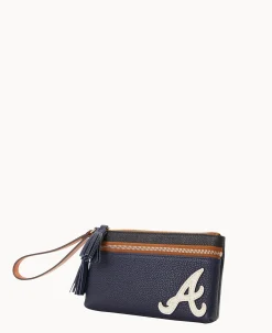 MLB Braves Double Zip Wristlet