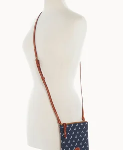 MLB Braves Small North South Top Zip Crossbody