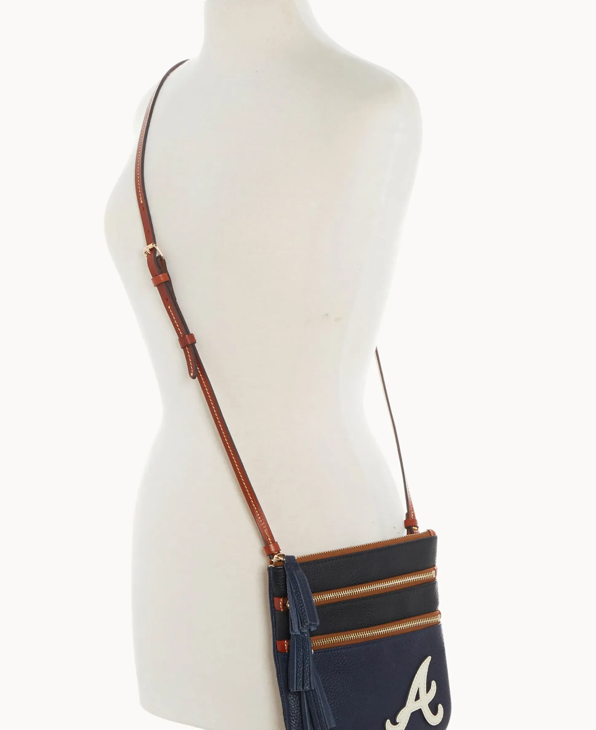 MLB Braves Triple Zip Crossbody
