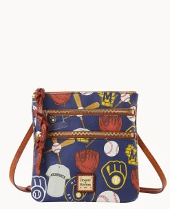 MLB Brewers N S Triple Zip Crossbody