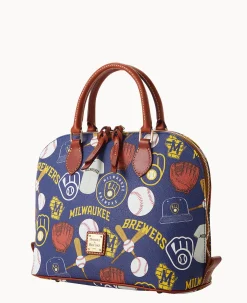 MLB Brewers Zip Zip Satchel