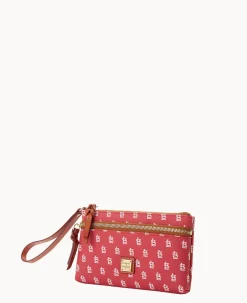 MLB Cardinals Double Zip Wristlet