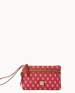 MLB Cardinals Double Zip Wristlet