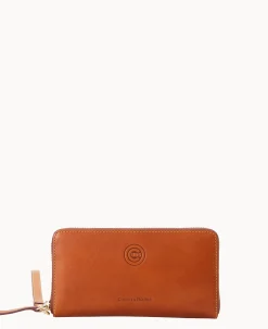 MLB Cubs Large Zip Around Wristlet