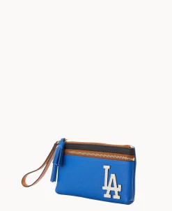 MLB Dodgers Double Zip Wristlet