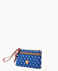 MLB Dodgers Double Zip Wristlet