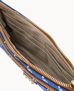 MLB Dodgers Double Zip Wristlet