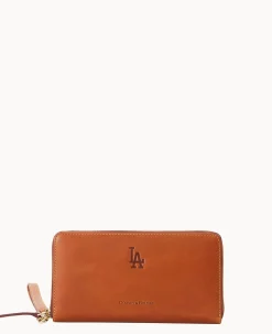 MLB Dodgers Large Zip Around Wristlet