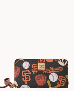 MLB Giants Large Zip Around Wristlet