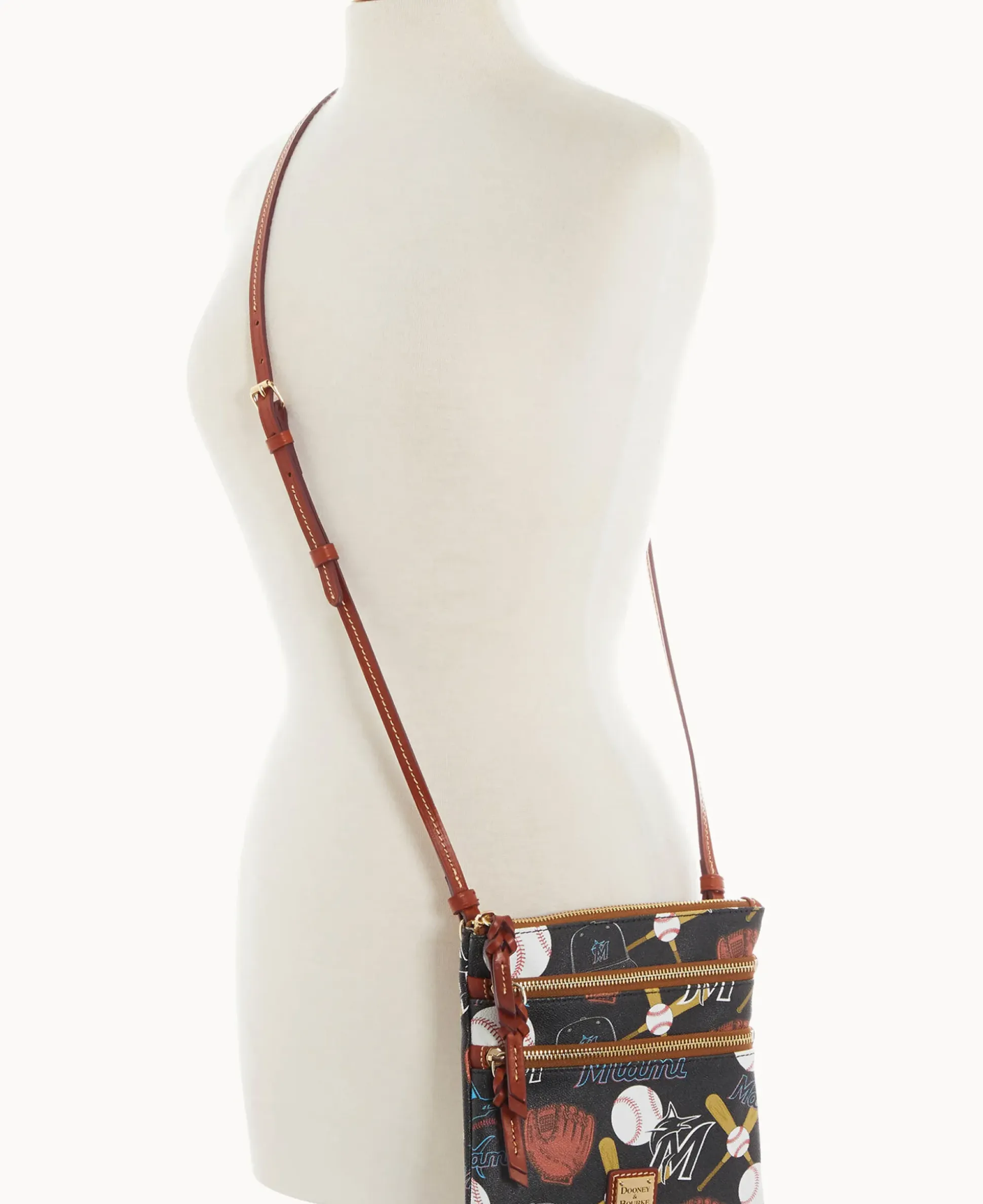 MLB Marlins N S Triple Zip Crossbody