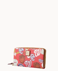 MLB Nationals Large Zip Around Wristlet