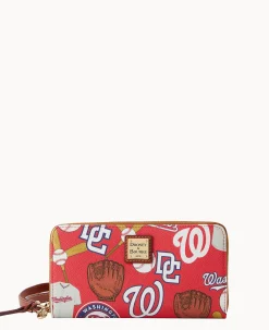 MLB Nationals Large Zip Around Wristlet