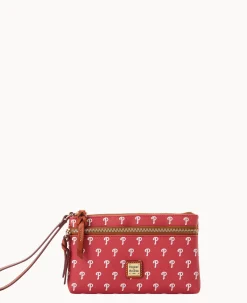 MLB Phillies Double Zip Wristlet