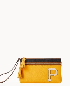 MLB Pirates Double Zip Wristlet
