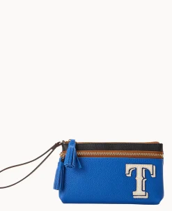 MLB Rangers Double Zip Wristlet