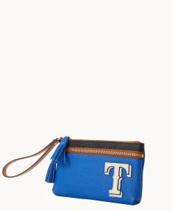 MLB Rangers Double Zip Wristlet