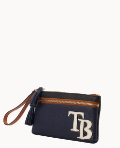 MLB Rays Double Zip Wristlet