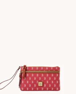 MLB Red Sox Double Zip Wristlet